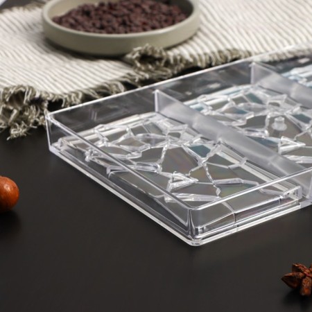 The chocolate form Konfinetta "Split", 27.5 × 17.5 × 2.5 cm, 3 cells (15.3 × 7.5 × 0.8 cm)-1