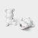 Set for spices of the share "Stylish Bear", 2 items: Solonka 30 ml, pipe 30 ml, white color