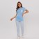 Female homemade set (sweatshirt and trousers), blue color, size 46