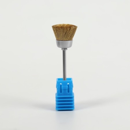 Brush - brush for cleaning mills, copper, silver/golden color-4