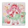 Gift notebook, A6, 132 sheets, color block, with a stream on a magnet, PVC cover, "anime", mix