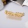 Liberty hair crest, small leaves, 8x4 cm, gold