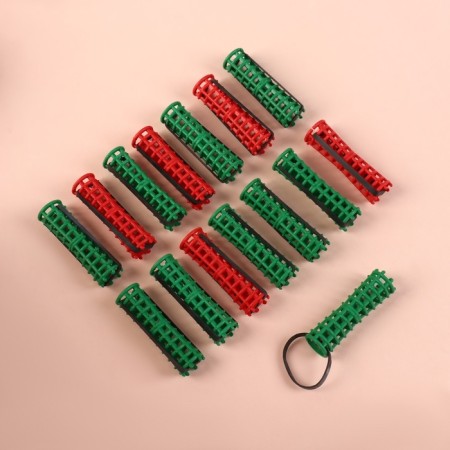 Бигуди на резинке, d = 1,5 см, 15 шт, цвет МИКС-4