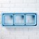 Set of wall shelves 1+3, blue (large 75*26cm, 3 small 20*20cm)