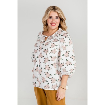 Female blouse, size 52, white color-1