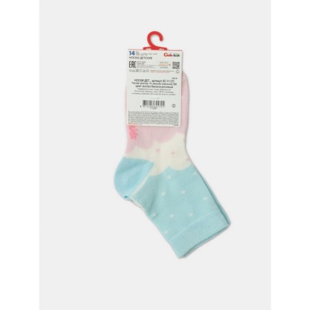 Nosk children's cotton Contse kids tip-top, size 14, turquoise color, pink-2