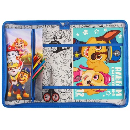 A4 labor folder with a pencil case, on a zipper, textiles, puppy patrol-8