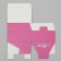 Gift folding box, packaging, “pink”, 15 x 15 x 7 cm