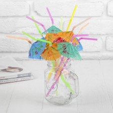 A tube for the umbrella cocktail, a set of 12 pcs.