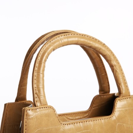 Bag Female Tout with zipper, beige color-5