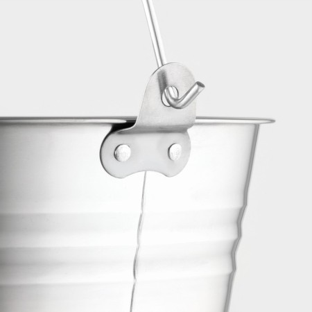 Bucket 12 l, d = 32 cm, from stainless steel Aisi 201-2