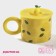 Ceramic mug with silicone lid of the Lemon shares, 350 ml, yellow color