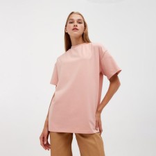 Women's T-shirt Minaku Oversize Fit: Beige color, rr 54