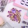 Brooch "Empress" heart, purple color in gold