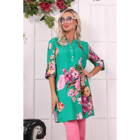 Women's tunic, size 44, green color-5