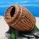 Decor for the Aquarium "Barrel on Stones", ceramic, 13 x 10 x 17 cm