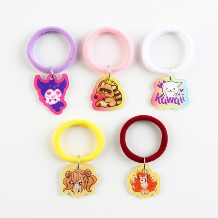 Hair gum, mix, anime, d = 4 cm-1
