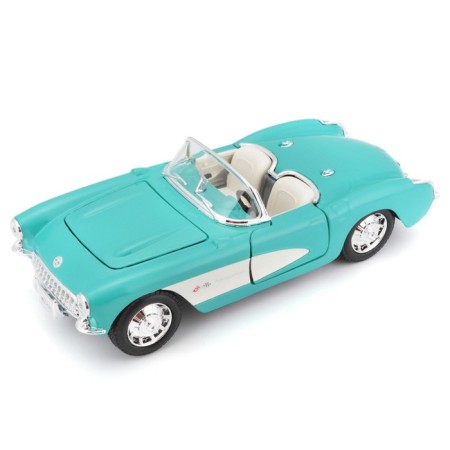 MASTO DIE-CAST 1957 Chevrolet Corvette machine, opening doors, 1:24, turquoise color-5
