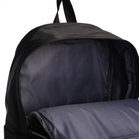 Youth backpack from textiles with a zipper, waterproof, 4 pockets, black/gray color-6