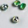 Buttons plastic for creativity 1 puncture "ball holography. Green" set 12 pcs d = 1.2 cm