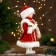 Snegurochka under the Christmas tree "Winter magic. In a lush fur coat ", 30 cm, red