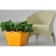 Kashpo for flowers "Quadro" 40x40x34 cm, 36 l, color yellow gold