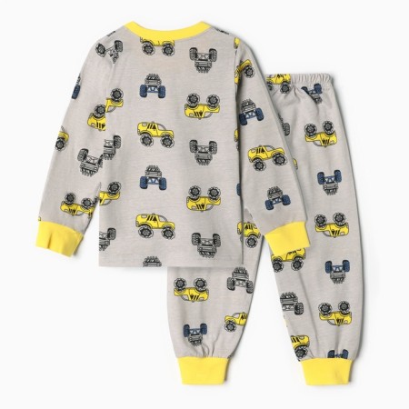 Pajamas for boys, gray color, height 98 cm-9