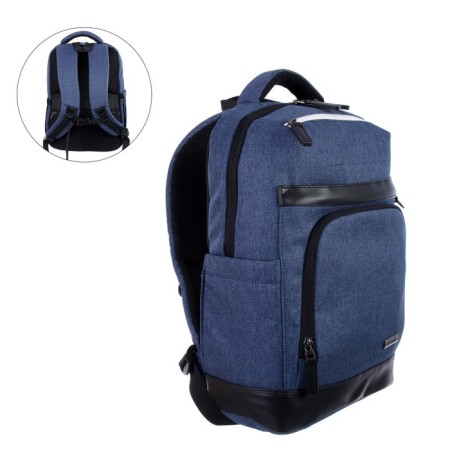 Youth backpack Davente Business, 44 x 32 x 16 cm, ergonomic back, dark blue-1