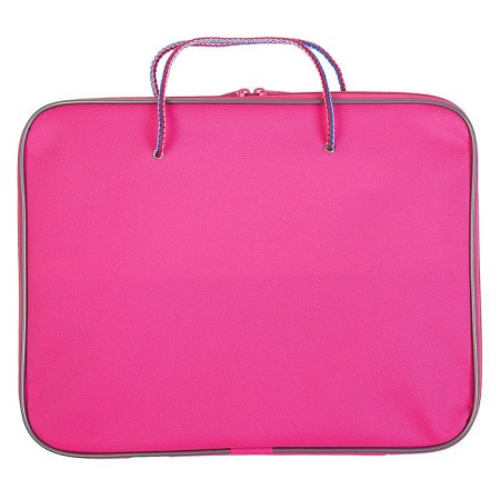 Folder with handles textile A4, 340 x 260 x 20 mm, "Office" 1Sh42 "Lux", inner pocket, pink-3