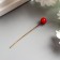 Decor for creativity "Red berry" set 50 pcs diam 0.8 cm