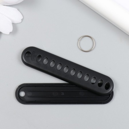 Trick Metal to the leatherette "strap with a license plate" Black 12.5x4 cm-1