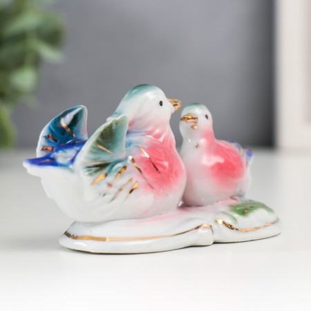 Souvenir Ceramics "Ducks-Mandarinka in the Pond" 4.5x3.5x9.5 cm-1