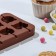 Form for the candy "cats", silicone, 16.5 × 11 × 1.7 cm, 8 cells, with sticks, brown color
