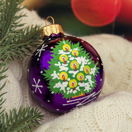 Ball "spruce" 6 cm mix-1