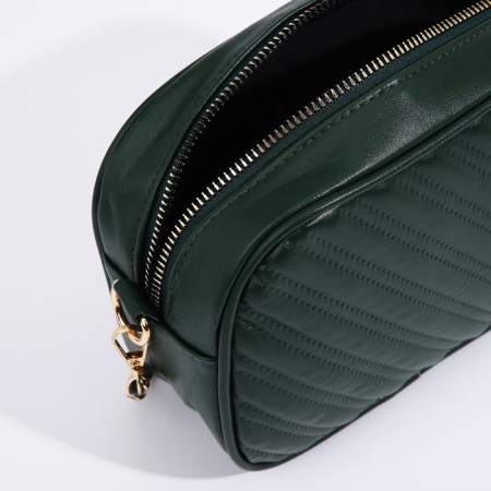 Bag Cross-Bodi with a zipper, green color-5