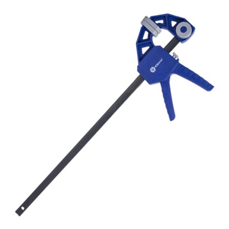 Cobalt clamps 244-735, pistol, fast-sounding, 450 mm, 100 kgf, 0.85 kg, nylon, nylon