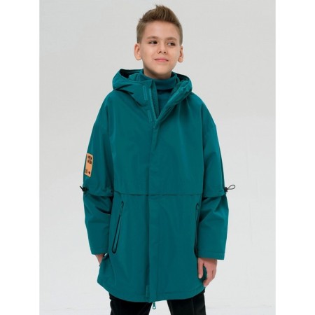 Windbreaker for boys, height 158 ​​cm, emerald color