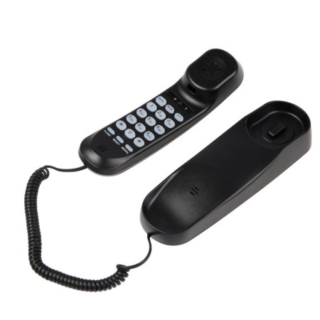 Wired phone Ritmix RT-002, pause, repeat, pulse set, black-1
