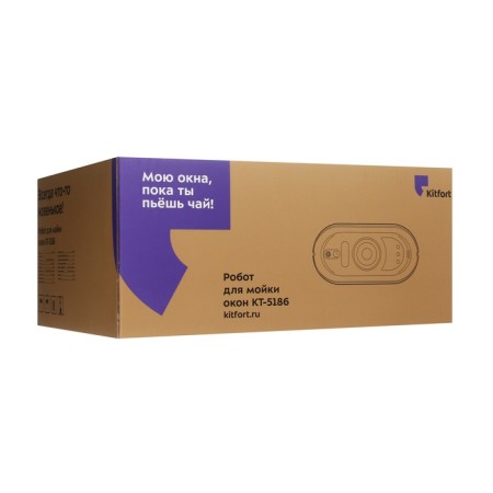 Robot Mail of Windows KitFort KT-5186, 80 W, 5.5 min/m2, from the battery, yellow-5