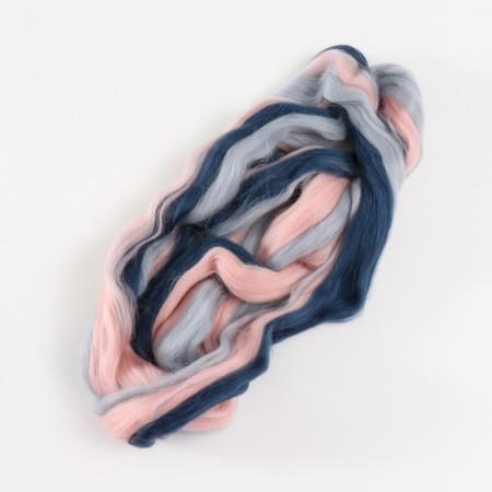 Fasting wool 100% semi -toned wool 50 g melange (7406)-1