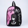 School textile ryukzak "anime", 38x14x27 cm, black color, pink