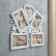 Photo frame plastic in 5 photos 10x15, 12x12 cm "Butterflies and monogram" white 34.5x37 cm