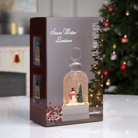 LED figure “Lantern with gnomes” 10.7 × 20.5 × 6.2 cm, plastic, AAX3 batteries (not in the kit), USB, glow warm white-6