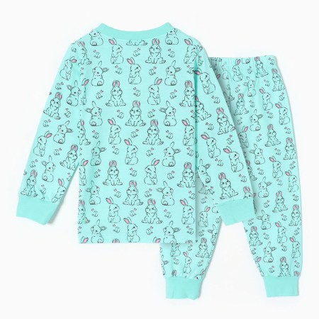 Pajamas for girls, mint color, height 116-5
