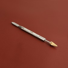 Skin-Applicator handle, 14.5 cm, silver/gold color