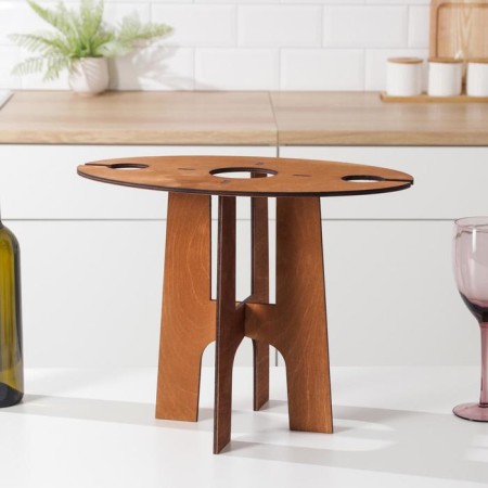 Table for wine and two glasses, 40 × 25 × 30 cm-1