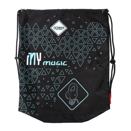 School backpack 37 x 28 x 13cm, ergonomic back, Across 557, black-11