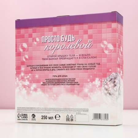 Gift set of cosmetics “Be the queen!”, Shower gel 250 ml and diary, pure happiness-6