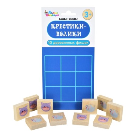 The game is a desktop "Crosses-nols. Cats-mouse ", wooden chips