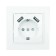 EKF socket "Minsk", 16 A + 2 USB 2.1A, single, with salary, with protective curtains, white
